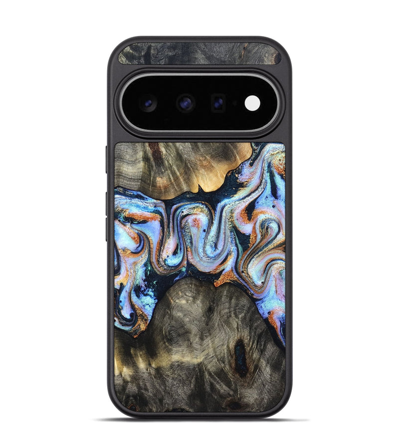 Pixel 11 Pro Wood Phone Case - Karli (Teal & Gold, 831997)