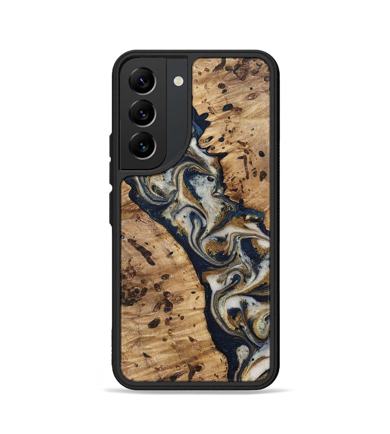 Galaxy S22 Wood Phone Case - Irwin (Teal & Gold, 831998)
