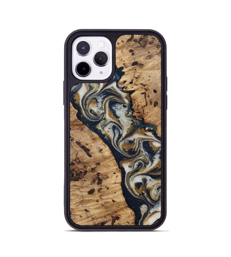 iPhone 11 Pro Wood Phone Case - Irwin (Teal & Gold, 831998)