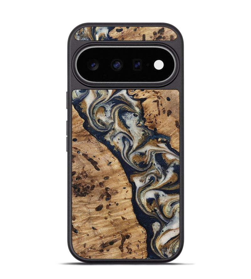 Pixel 11 Pro Wood Phone Case - Irwin (Teal & Gold, 831998)