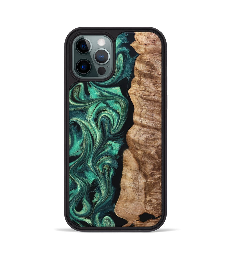 iPhone 12 Pro Wood Phone Case - Santana (Green, 831999)