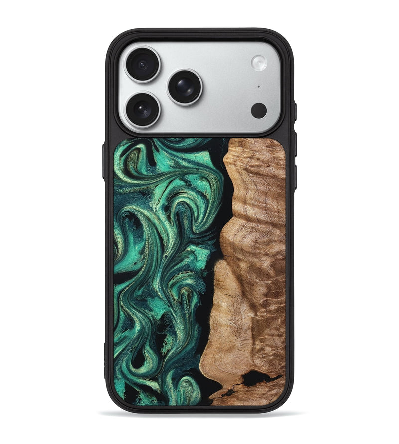 iPhone 18 Pro Max Wood Phone Case - Santana (Green, 831999)