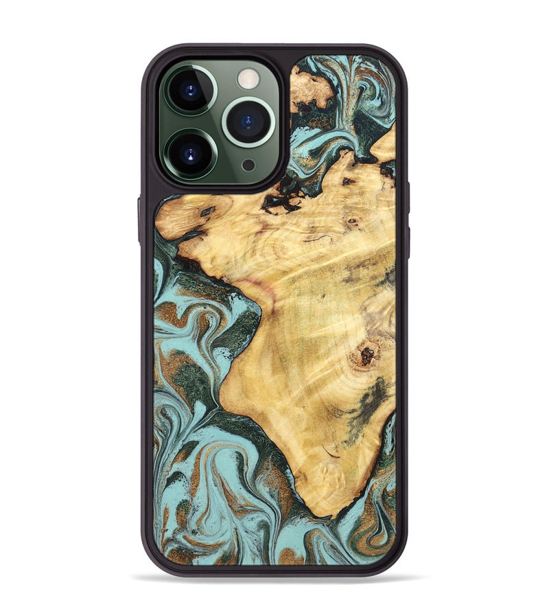 iPhone 13 Pro Max Wood Phone Case - Toccara (Green, 832001)