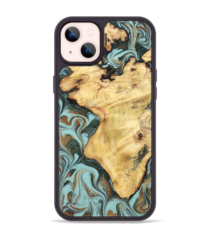 iPhone 14 Plus Wood Phone Case - Toccara (Green, 832001)