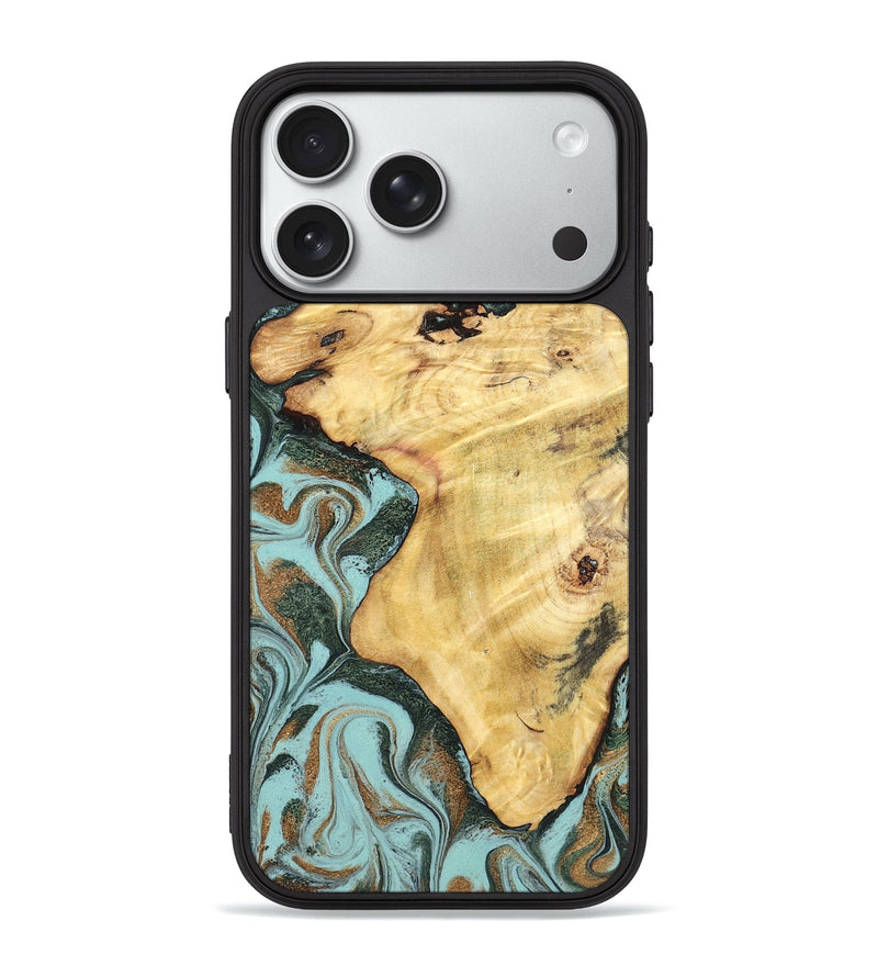 iPhone 18 Pro Max Wood Phone Case - Toccara (Green, 832001)