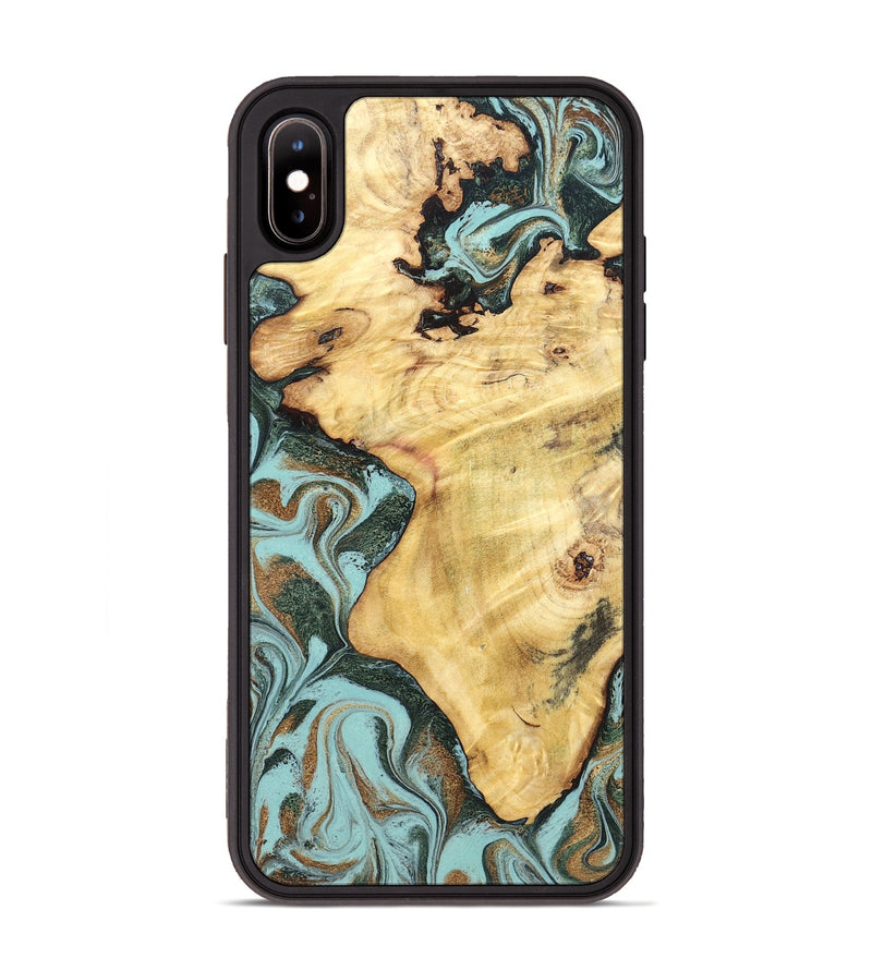 iPhone Xs Max Wood Phone Case - Toccara (Green, 832001)