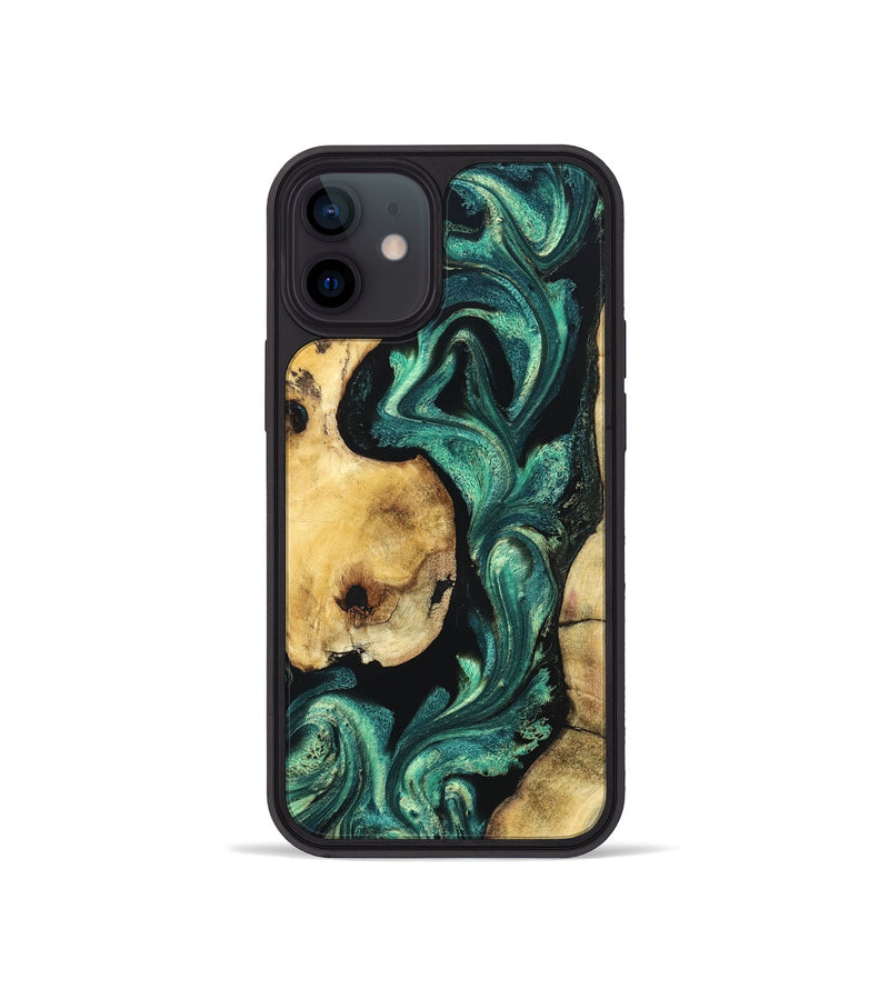iPhone 12 mini Wood Phone Case - Johana (Green, 832002)