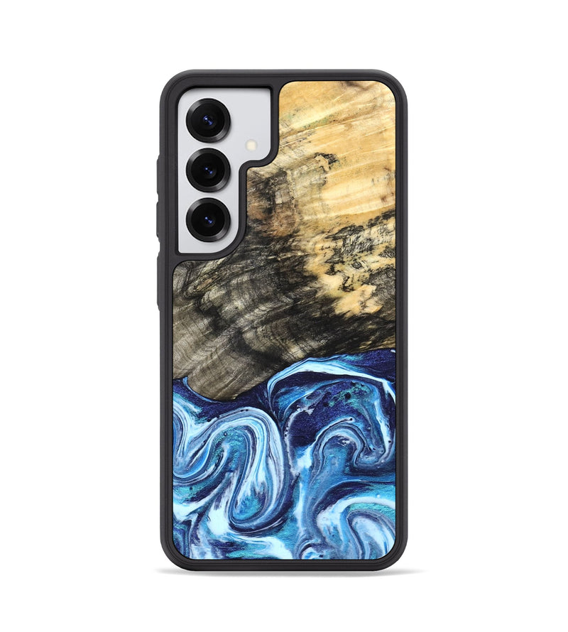 Galaxy S25 Wood Phone Case - Aleyna (Blue, 832003)