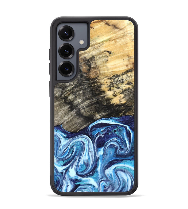 Galaxy S25 Plus Wood Phone Case - Aleyna (Blue, 832003)