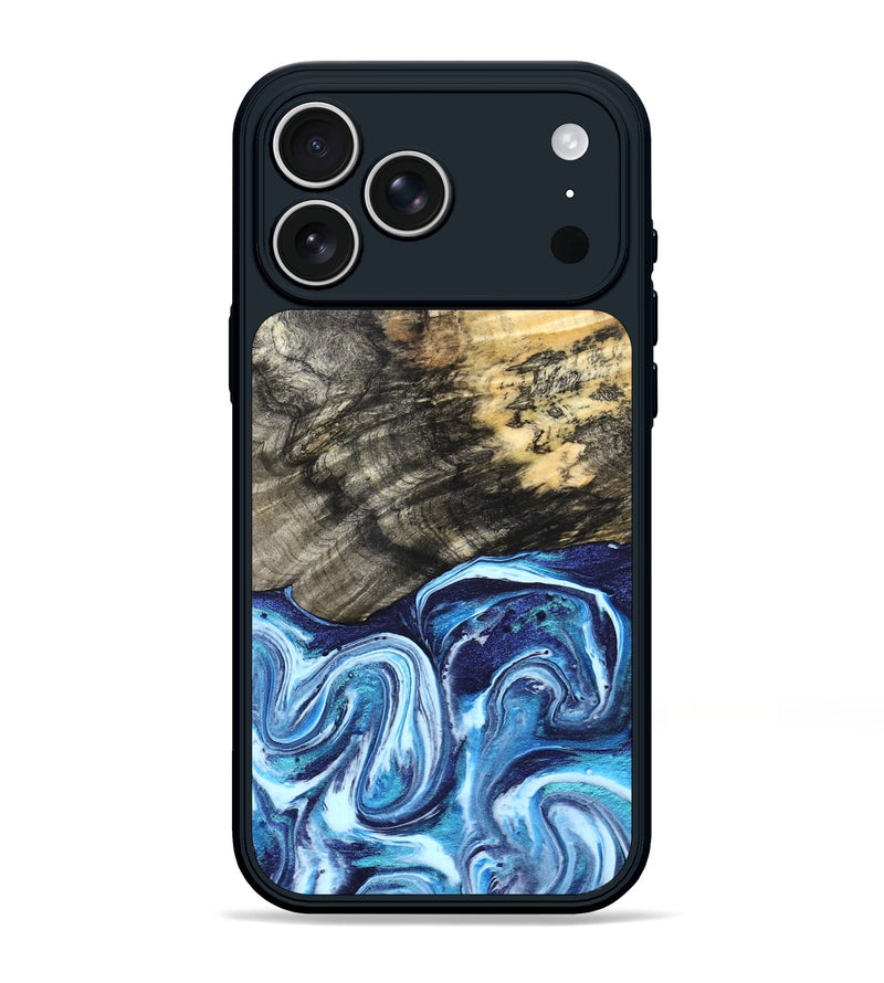 iPhone 17 Pro Max Wood Phone Case - Aleyna (Blue, 832003)