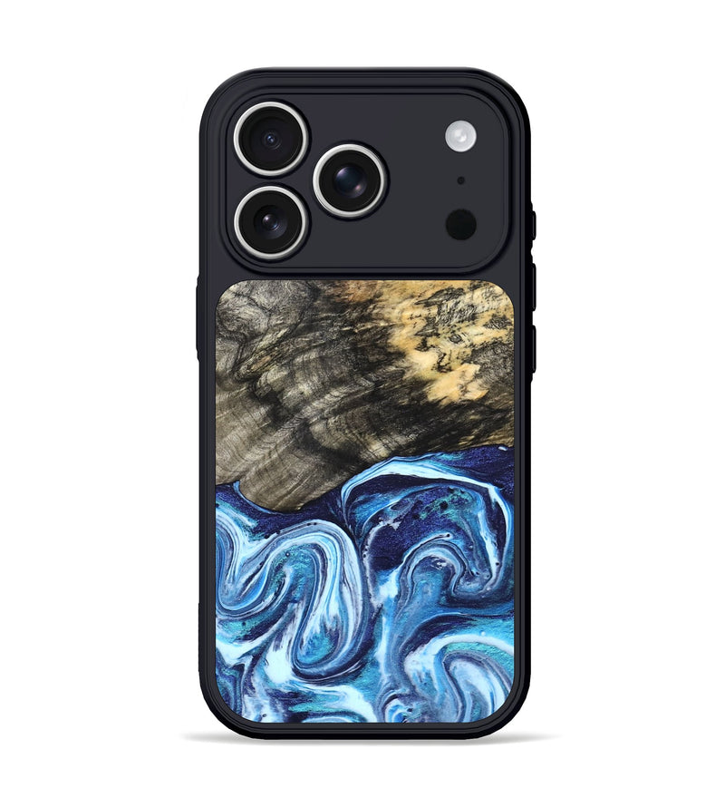 iPhone 17 Pro Wood Phone Case - Aleyna (Blue, 832003)
