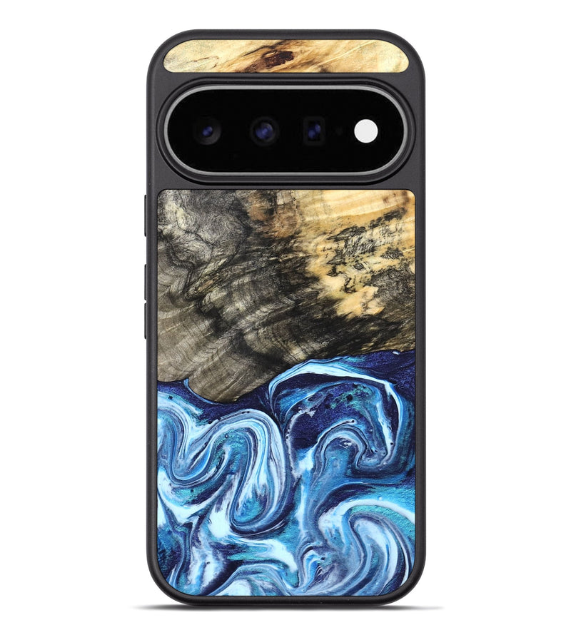 Pixel 11 Pro XL Wood Phone Case - Aleyna (Blue, 832003)
