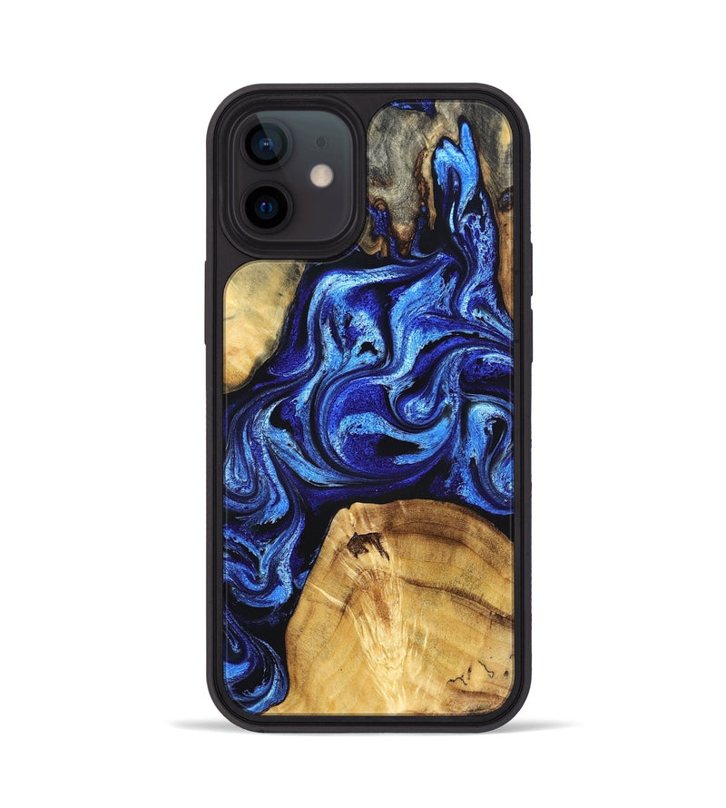 iPhone 12 Wood Phone Case - Amaya (Blue, 832004)