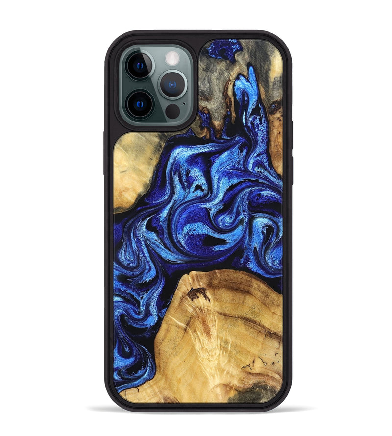 iPhone 12 Pro Max Wood Phone Case - Amaya (Blue, 832004)