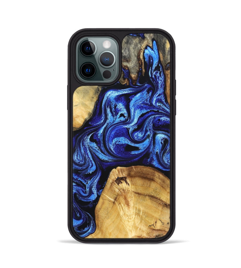 iPhone 12 Pro Wood Phone Case - Amaya (Blue, 832004)