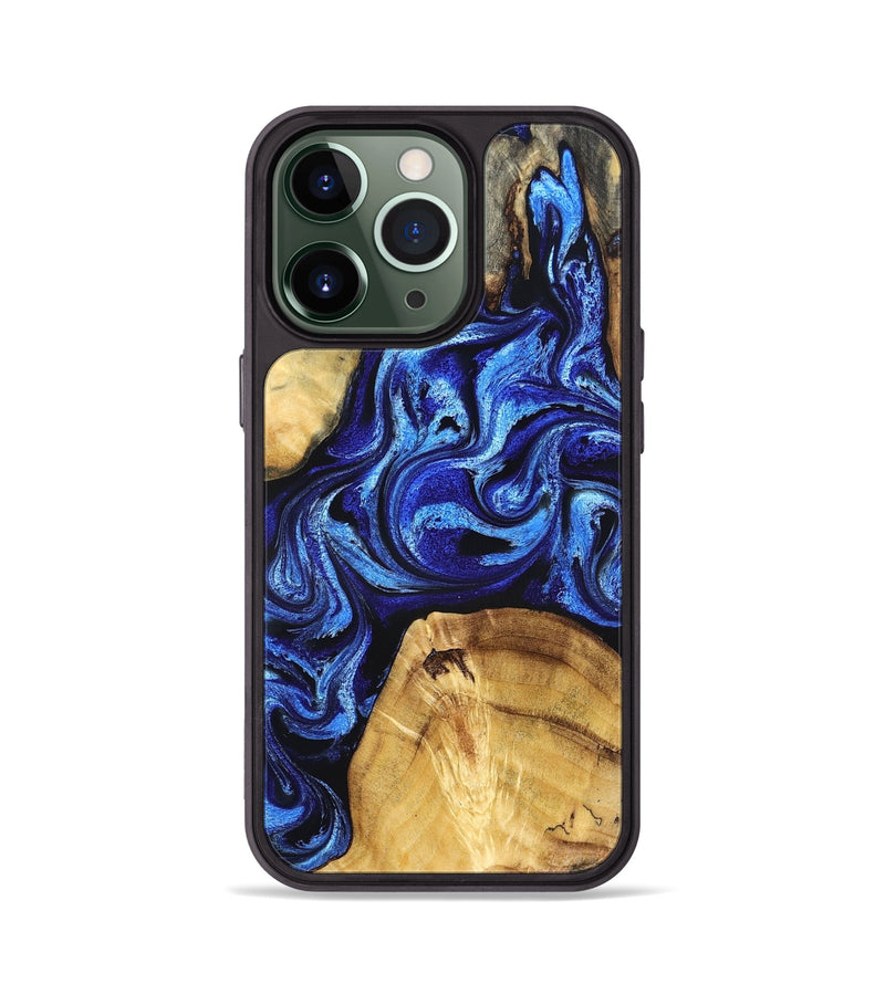 iPhone 13 Pro Wood Phone Case - Amaya (Blue, 832004)