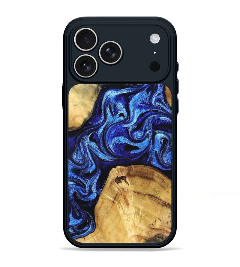 iPhone 17 Pro Max Wood Phone Case - Amaya (Blue, 832004)