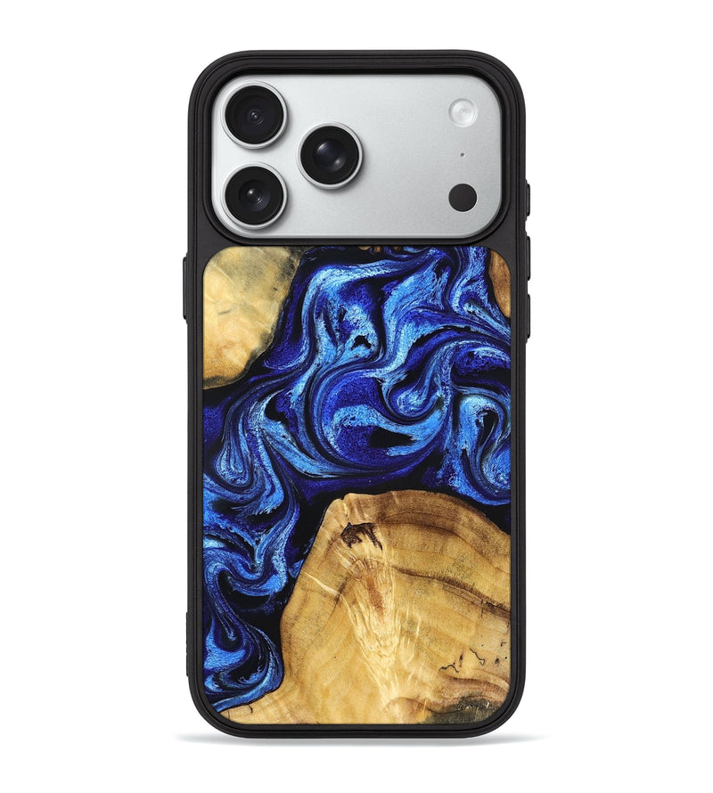 iPhone 18 Pro Max Wood Phone Case - Amaya (Blue, 832004)