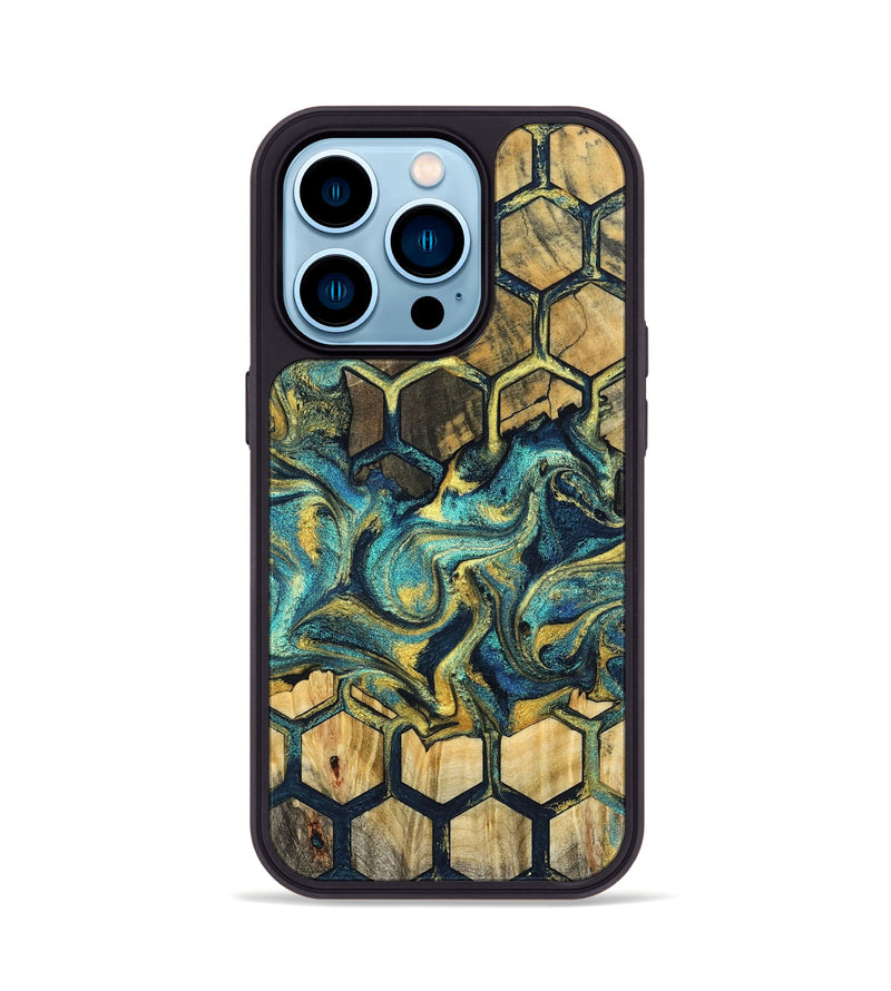iPhone 14 Pro Wood Phone Case - Mellie (Pattern, 832006)