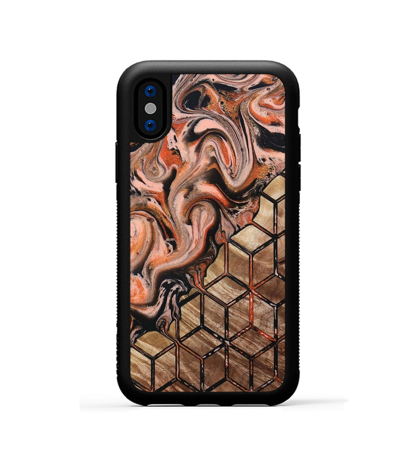 iPhone Xs Wood Phone Case - Amelia (Pattern, 832008)