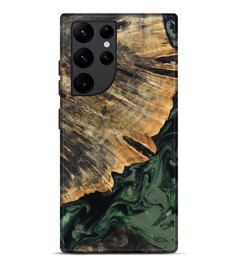 Galaxy S22 Ultra Wood Live Edge Phone Case - Nona (Green, 832032)