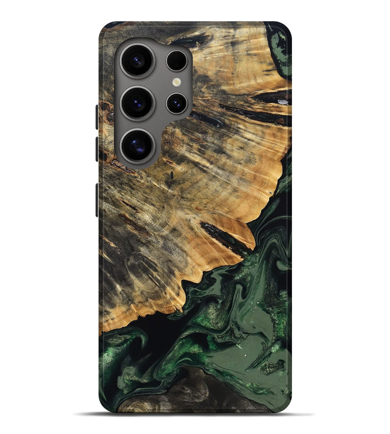 Galaxy S25 Ultra Wood Live Edge Phone Case - Nona (Green, 832032)