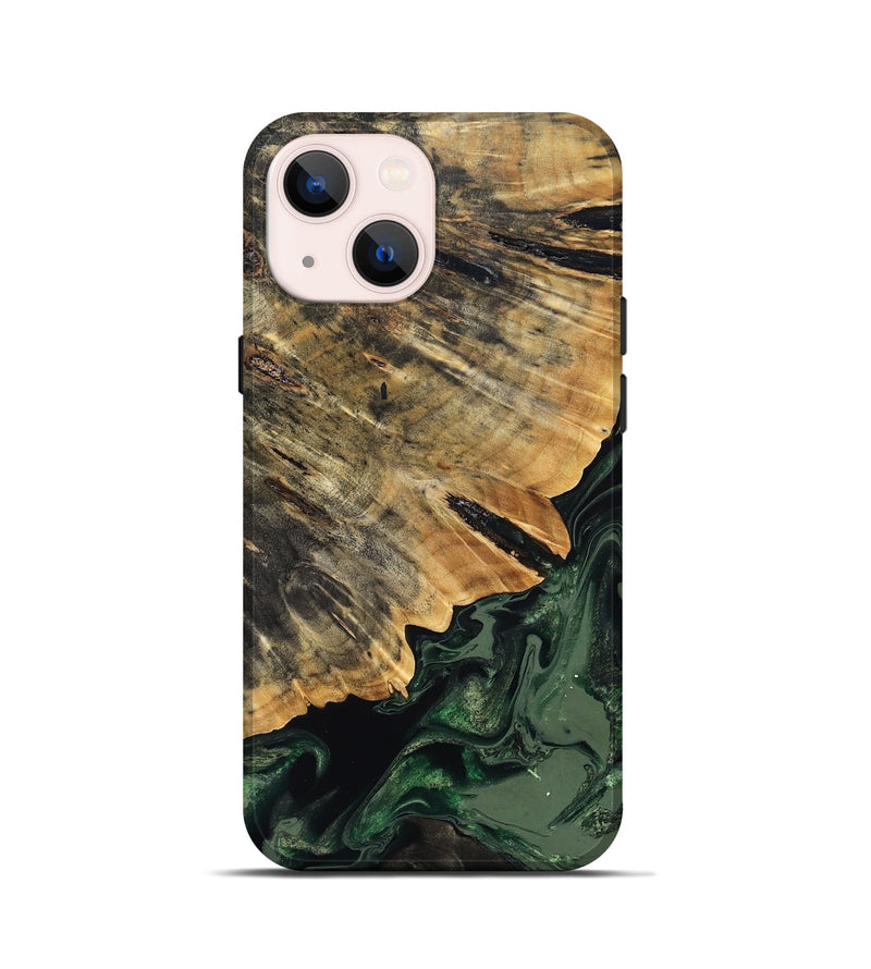 iPhone 13 mini Wood Live Edge Phone Case - Nona (Green, 832032)