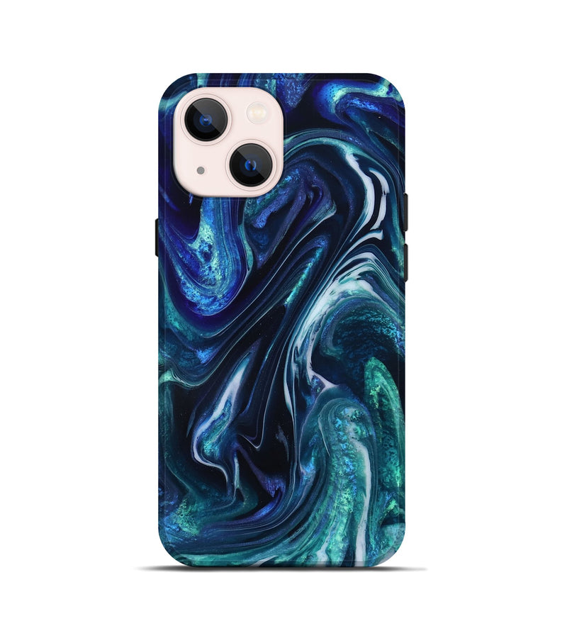 iPhone 13 mini ResinArt Live Edge Phone Case - Darleen (Blue, 832033)