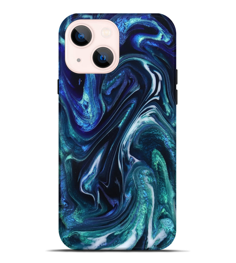iPhone 14 Plus ResinArt Live Edge Phone Case - Darleen (Blue, 832033)