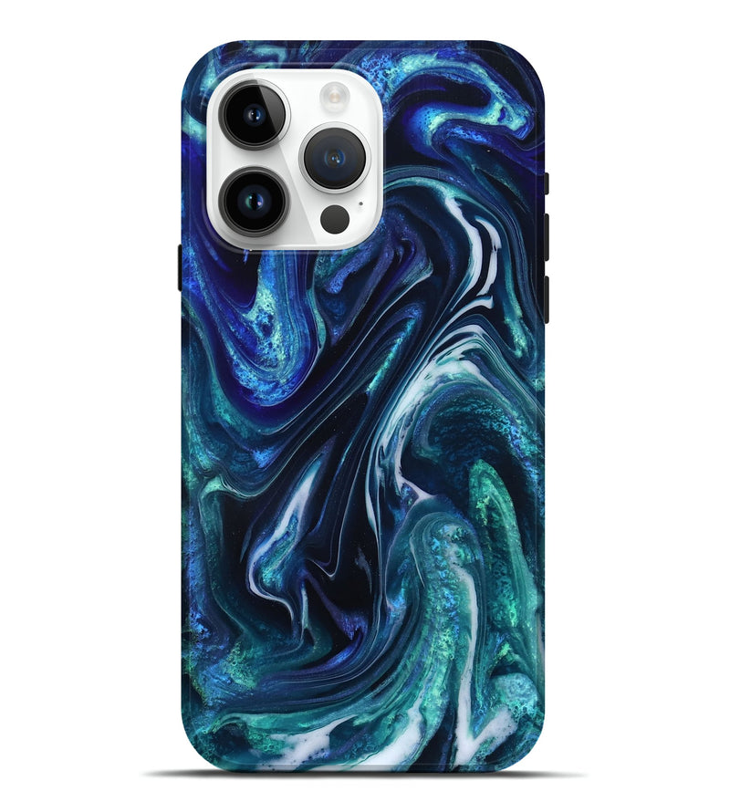 iPhone 15 Pro Max ResinArt Live Edge Phone Case - Darleen (Blue, 832033)
