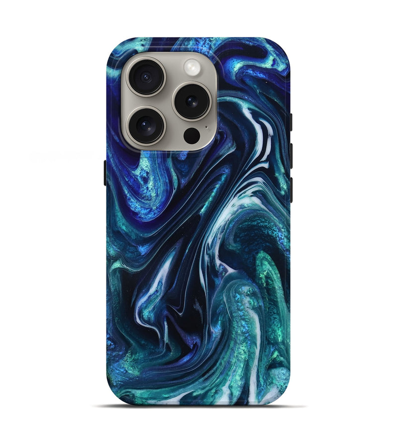 iPhone 16 Pro ResinArt Live Edge Phone Case - Darleen (Blue, 832033)