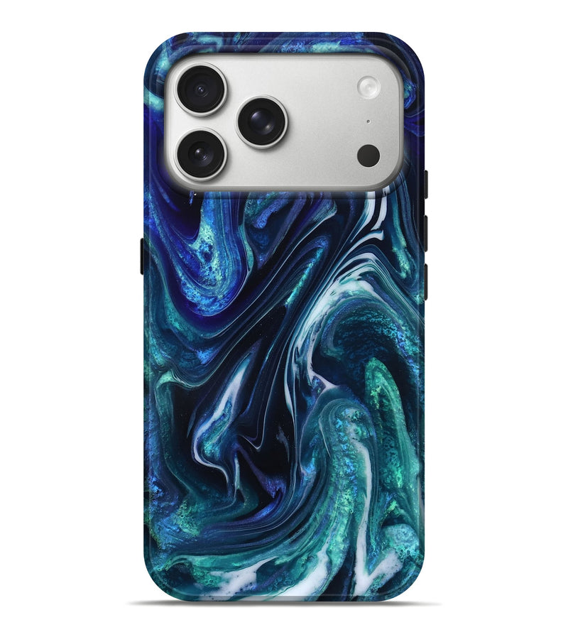 iPhone 17 Pro Max ResinArt Live Edge Phone Case - Darleen (Blue, 832033)