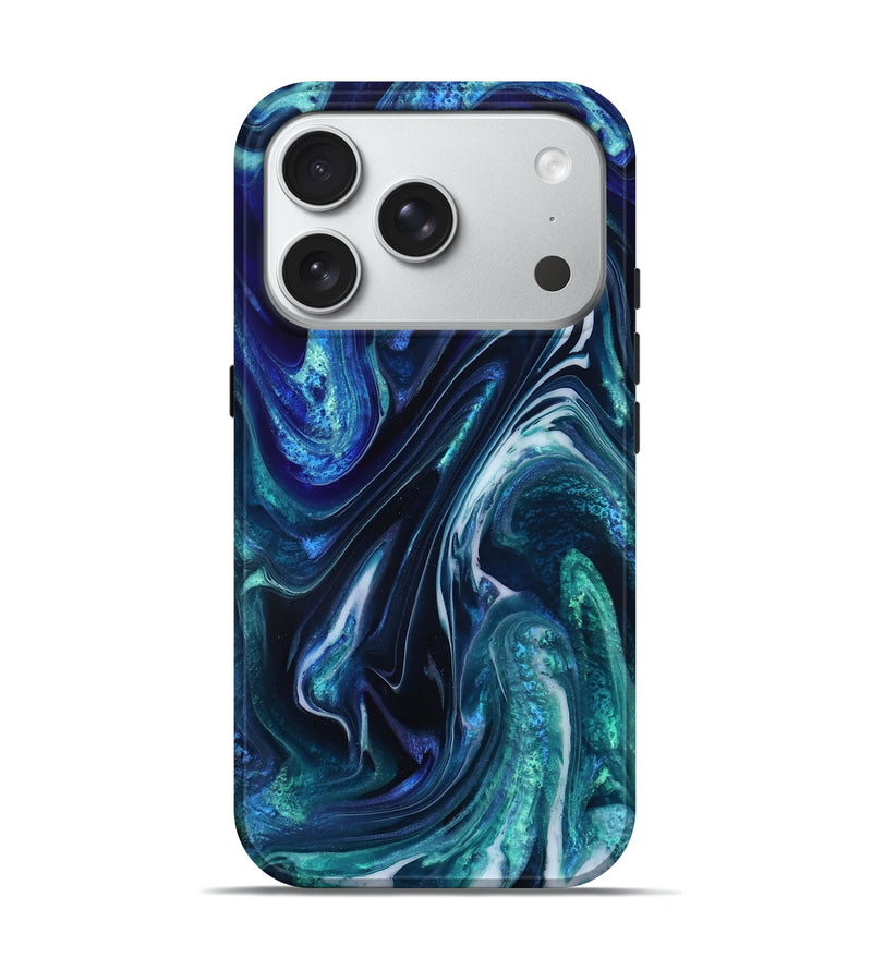 iPhone 18 Pro ResinArt Live Edge Phone Case - Darleen (Blue, 832033)