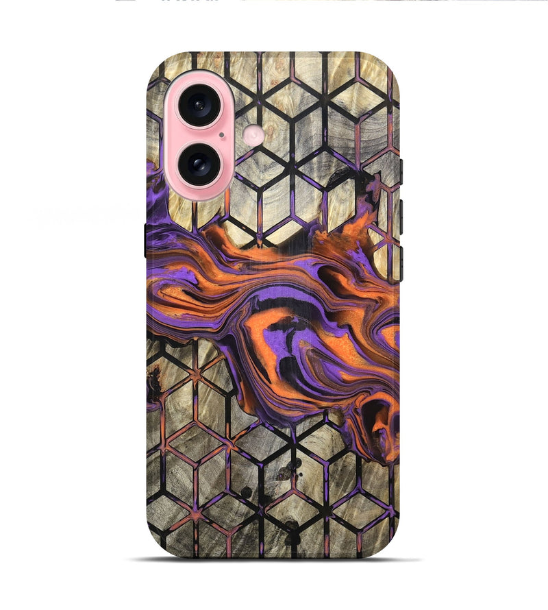 iPhone 16 Wood Live Edge Phone Case - Rayden (Pattern, 832034)