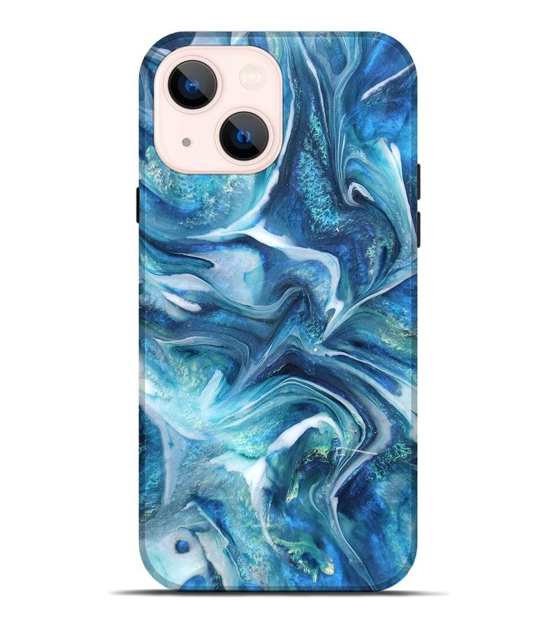 iPhone 14 Plus ResinArt Live Edge Phone Case - Arlo (Blue, 832035)