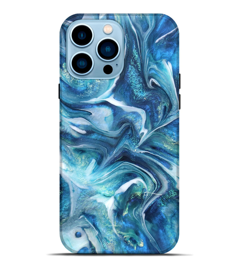 iPhone 14 Pro Max ResinArt Live Edge Phone Case - Arlo (Blue, 832035)