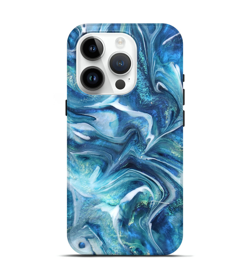 iPhone 15 Pro ResinArt Live Edge Phone Case - Arlo (Blue, 832035)
