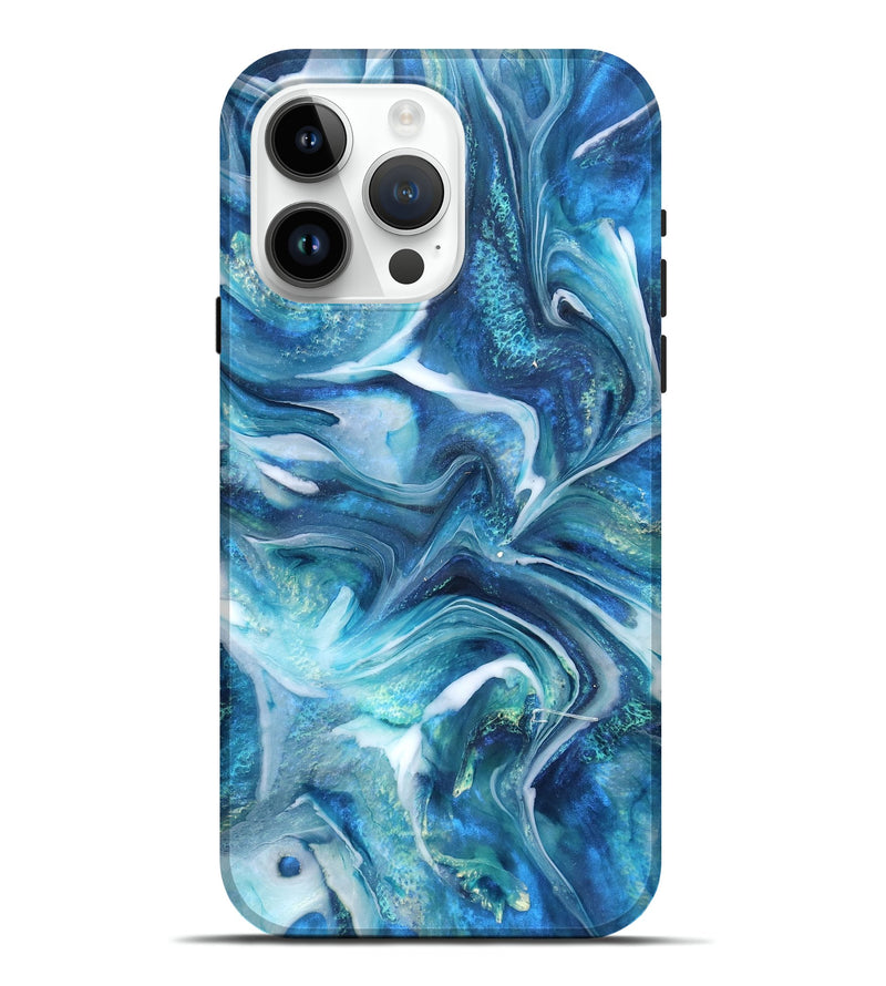 iPhone 15 Pro Max ResinArt Live Edge Phone Case - Arlo (Blue, 832035)