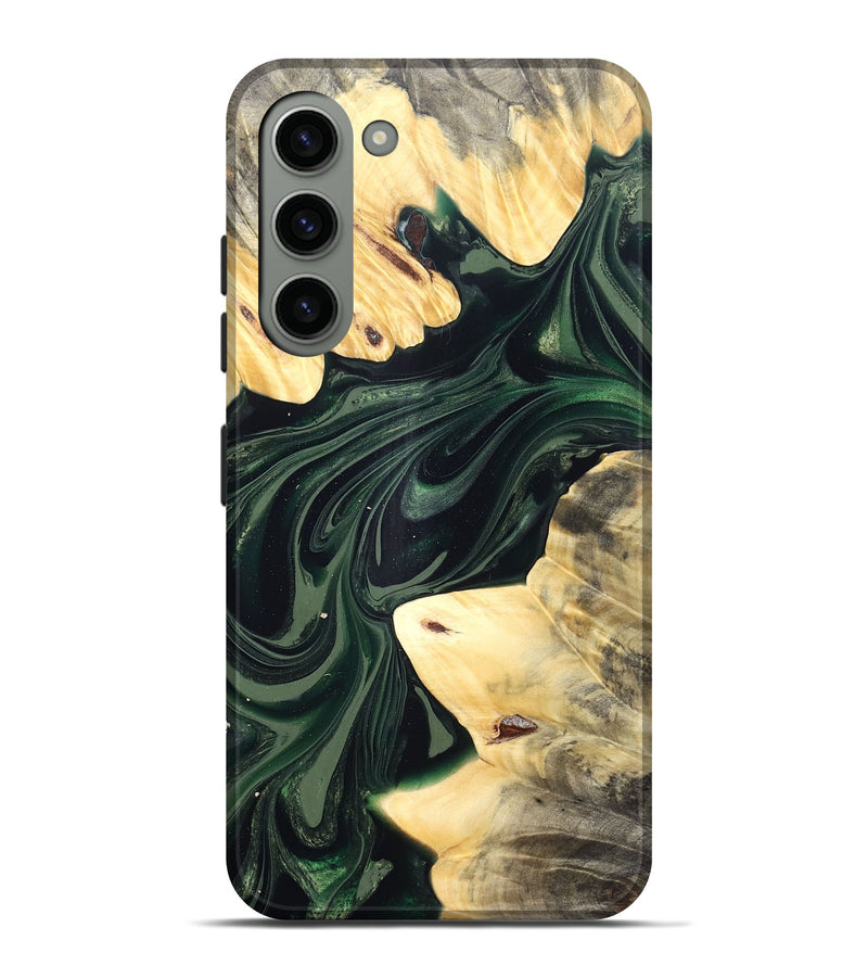 Galaxy S23 Plus Wood Live Edge Phone Case - Ludie (Green, 832037)