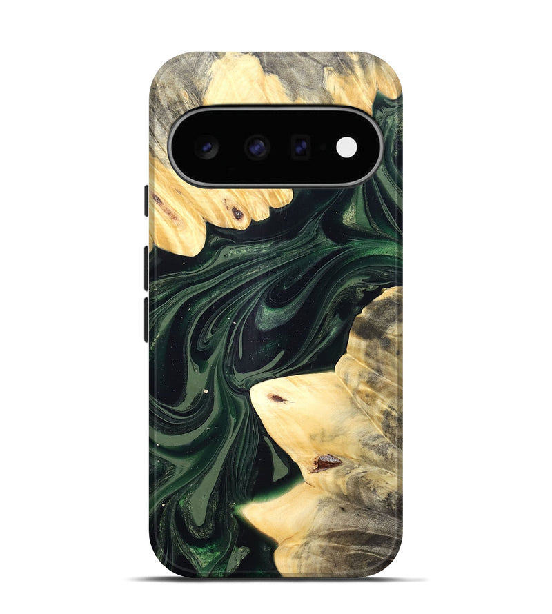 Pixel 11 Wood Live Edge Phone Case - Ludie (Green, 832037)