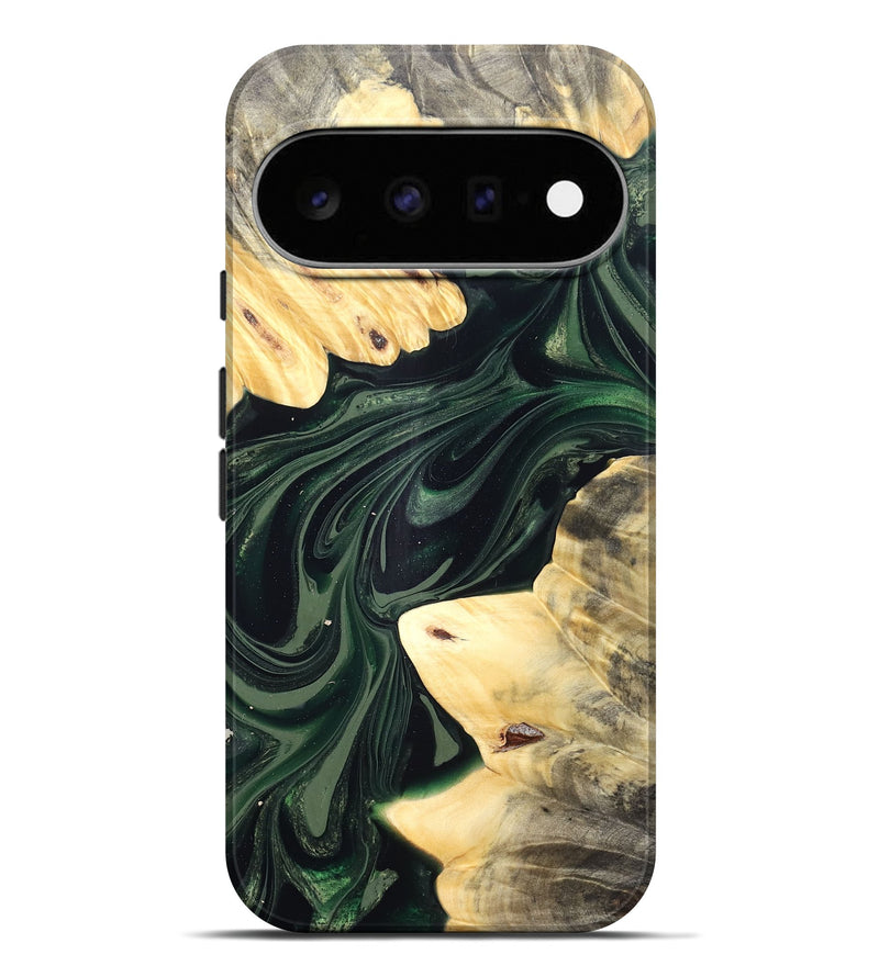 Pixel 11 Pro XL Wood Live Edge Phone Case - Ludie (Green, 832037)