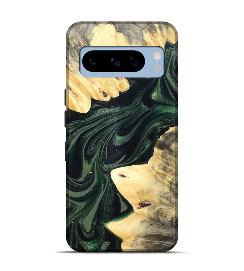 Pixel 8 Pro Wood Live Edge Phone Case - Ludie (Green, 832037)