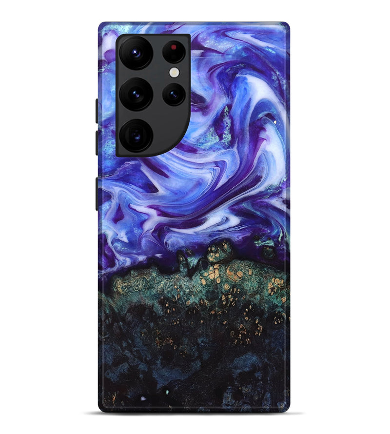 Galaxy S22 Ultra Wood Live Edge Phone Case - Danita (Purple, 832038)