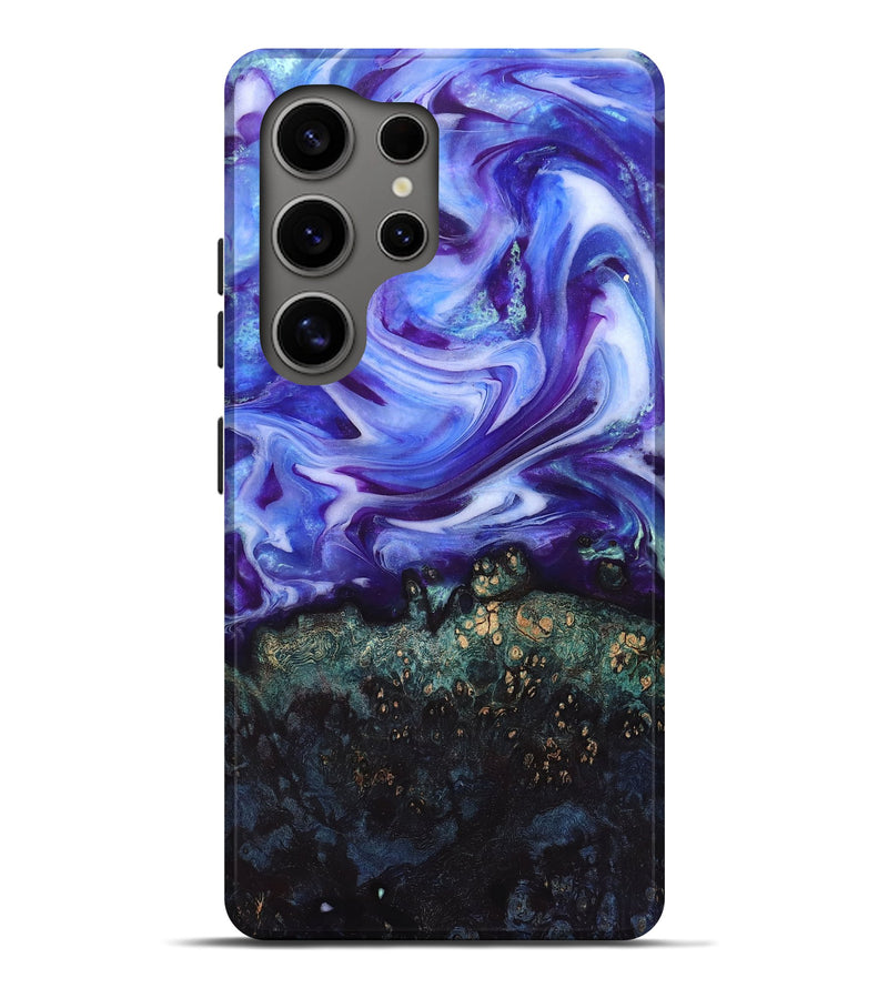 Galaxy S25 Ultra Wood Live Edge Phone Case - Danita (Purple, 832038)