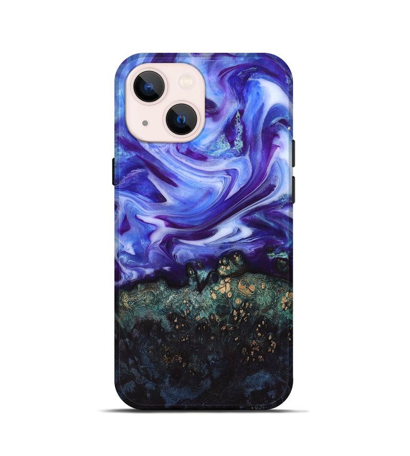 iPhone 13 mini Wood Live Edge Phone Case - Danita (Purple, 832038)
