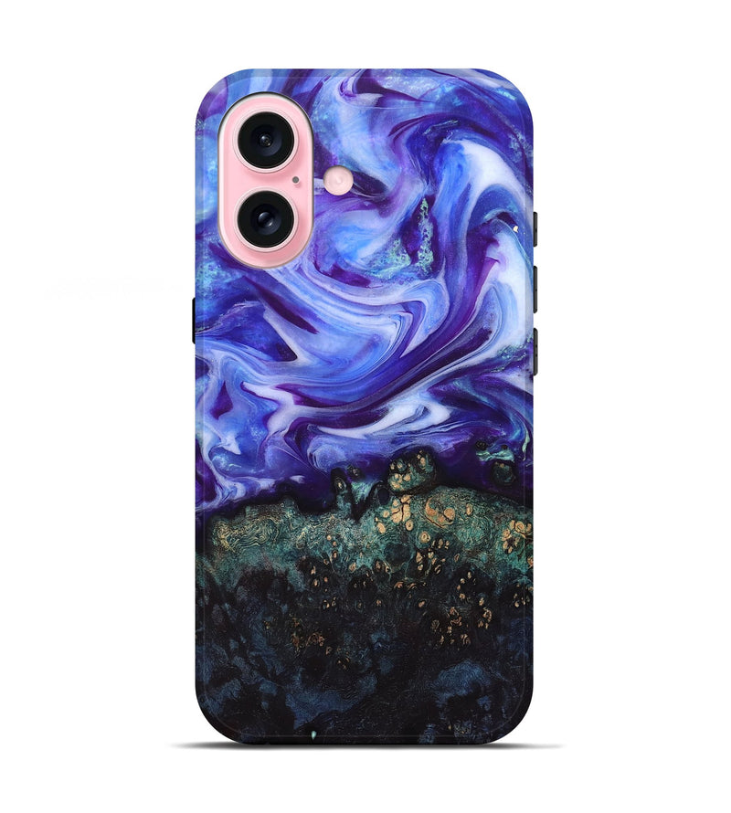 iPhone 17 Wood Live Edge Phone Case - Danita (Purple, 832038)