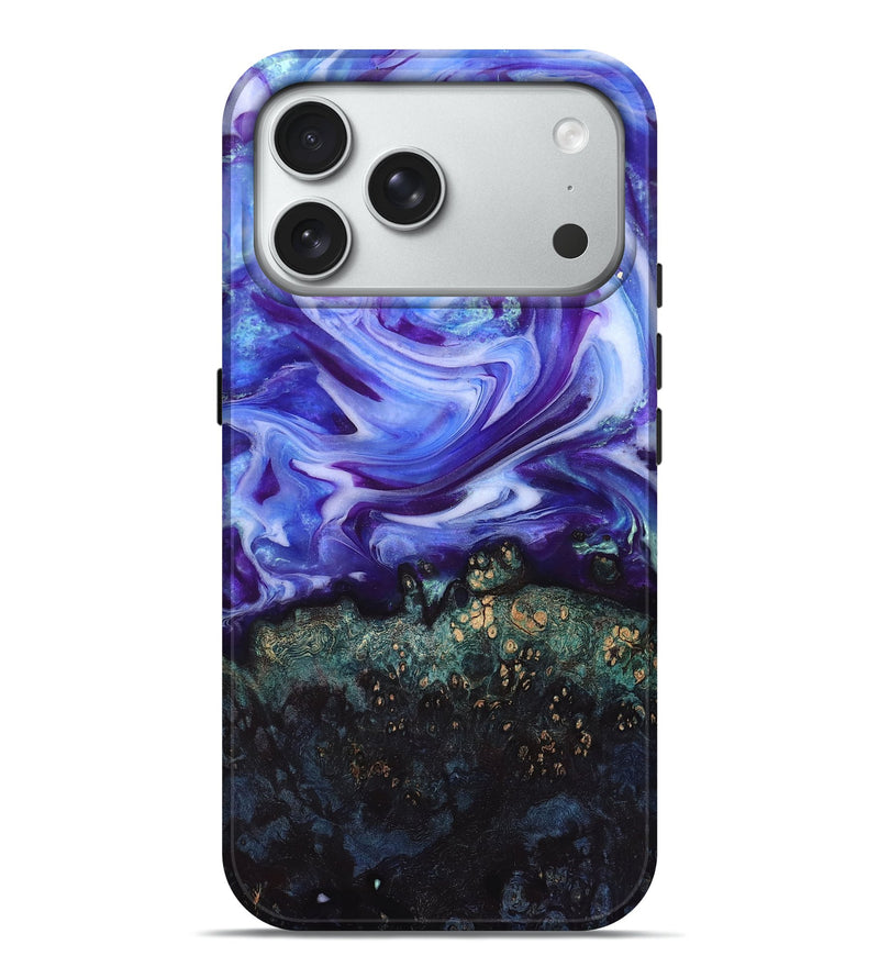 iPhone 18 Pro Max Wood Live Edge Phone Case - Danita (Purple, 832038)