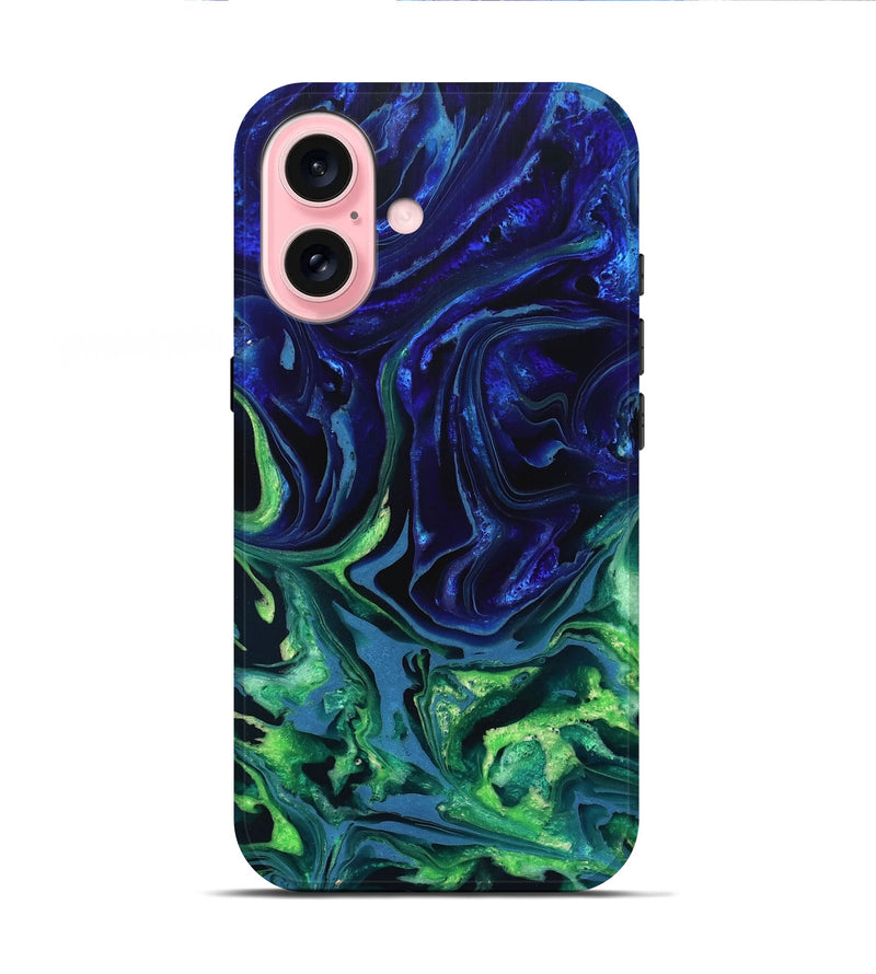 iPhone 16 ResinArt Live Edge Phone Case - Isidore (Blue, 832040)