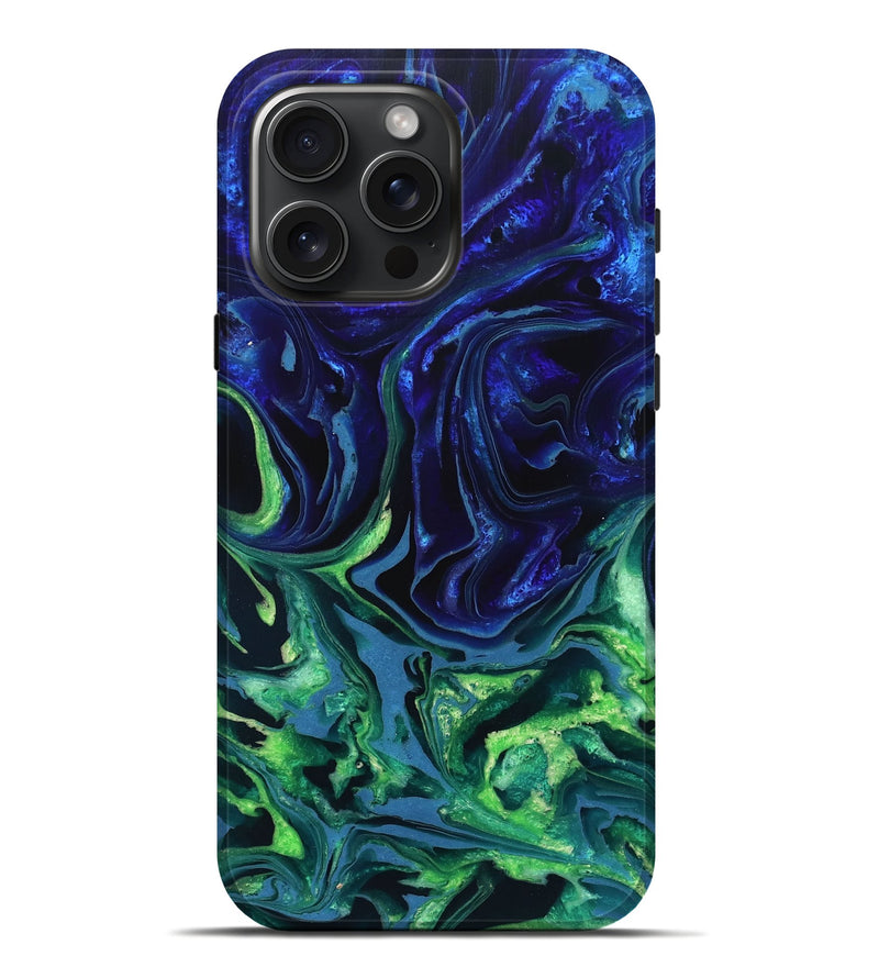 iPhone 16 Pro Max ResinArt Live Edge Phone Case - Isidore (Blue, 832040)