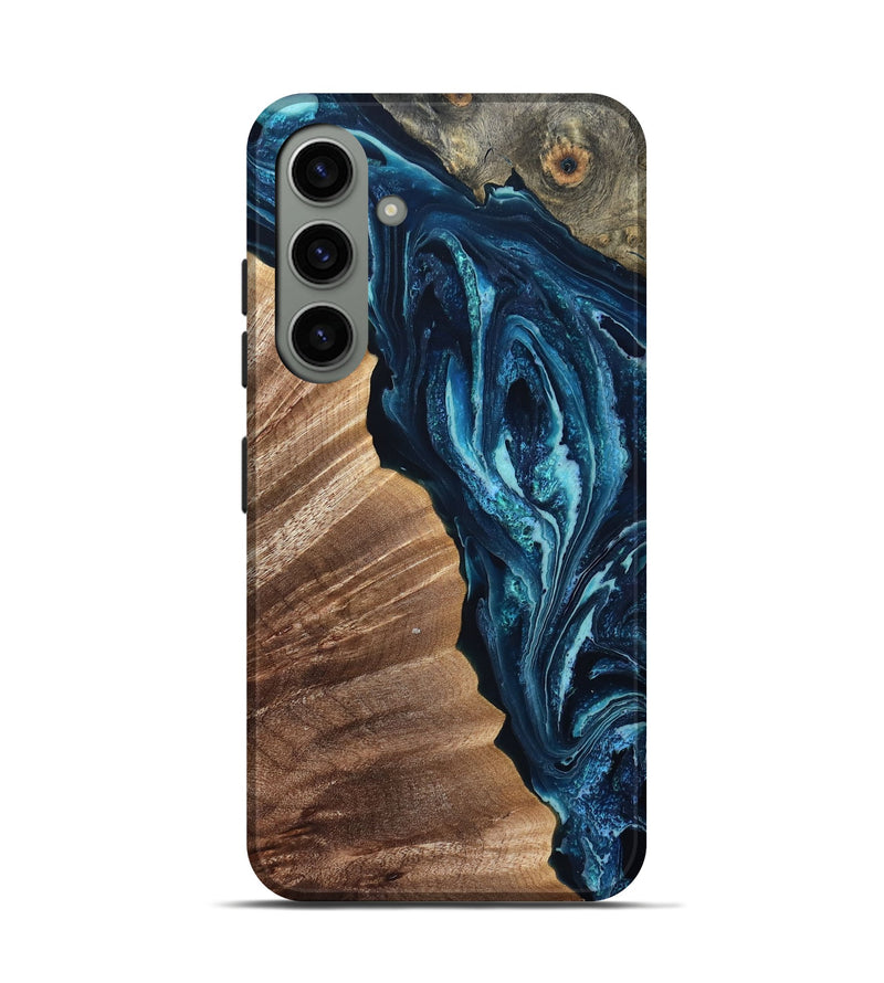 Galaxy S24 Wood Live Edge Phone Case - Aiden (Blue, 832041)